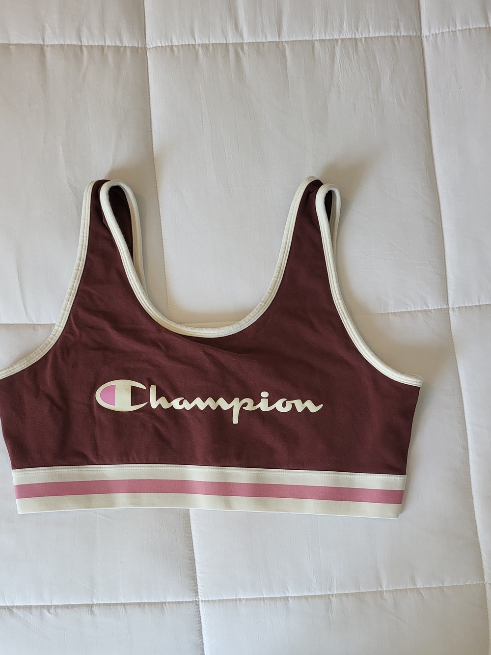 Champion Women's Maroon Logo Sports Bra, XXL